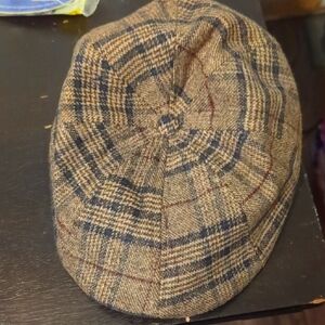 Classic Brown Plaid Men's Hat